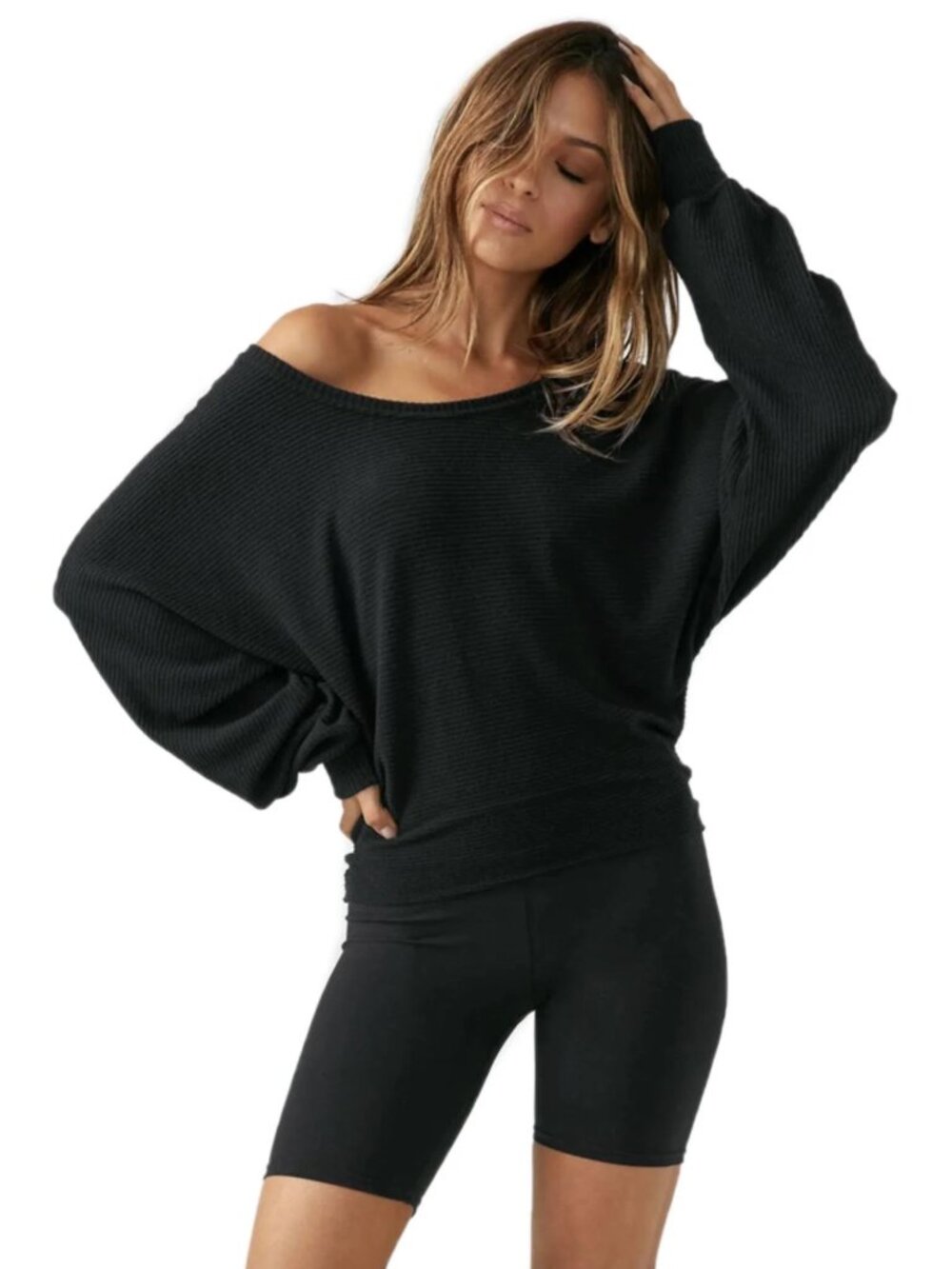 Joah Brown Slouchy Dolman Long Sleeve Top
